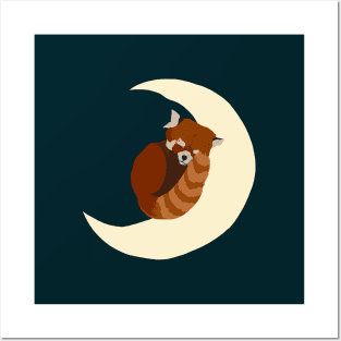 Red Panda Moon Posters and Art